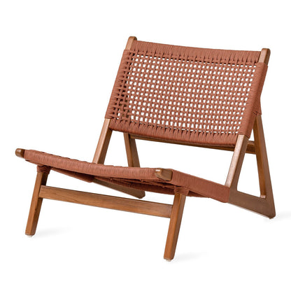 Kuwana Outdoor Accent Chair Cinnamon Weave  Amber