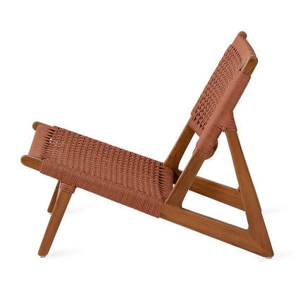 Kuwana Outdoor Accent Chair Cinnamon Weave  Amber