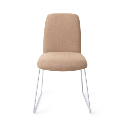 Taiwa Dining Chair Whisper Wheat Slide White