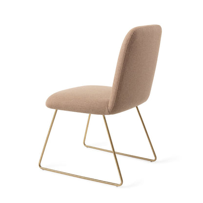 Taiwa Dining Chair Whisper Wheat Slide Gold