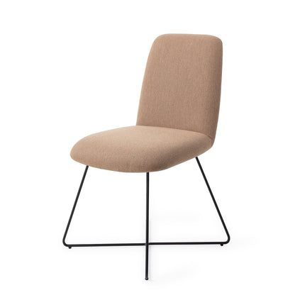 Taiwa Dining Chair Whisper Wheat Cross Black