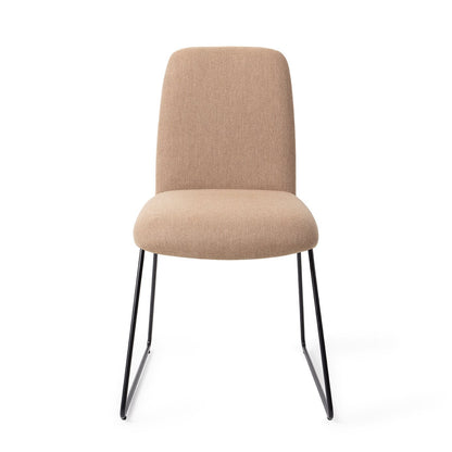 Taiwa Dining Chair Whisper Wheat Slide Black