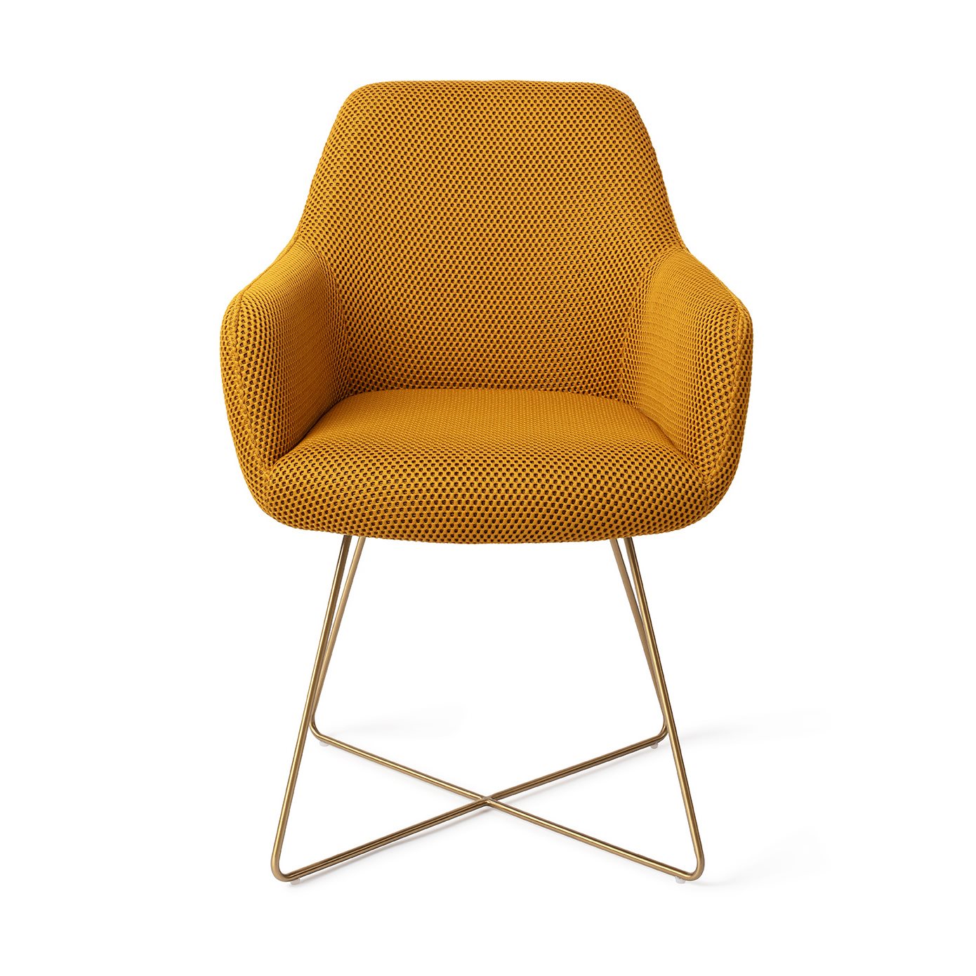 Hiroo Dining Chair Groovy Garam Cross Gold