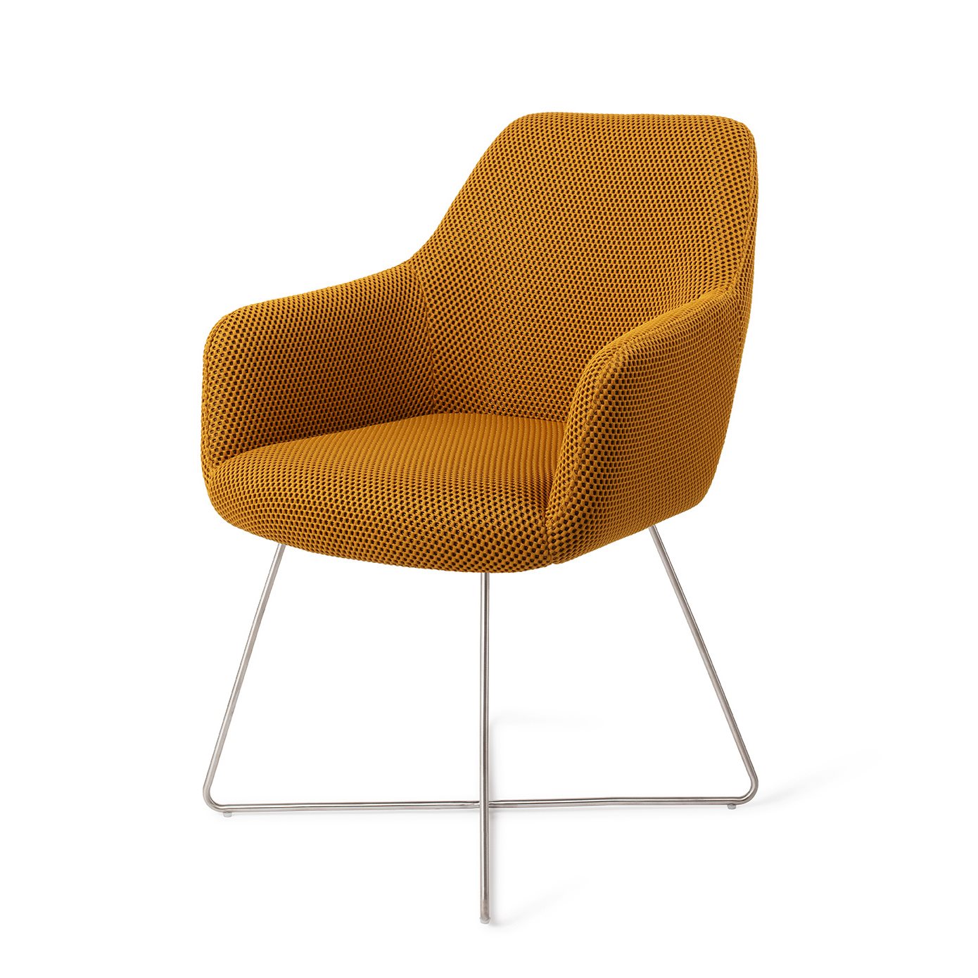 Hiroo Dining Chair Groovy Garam Cross Steel