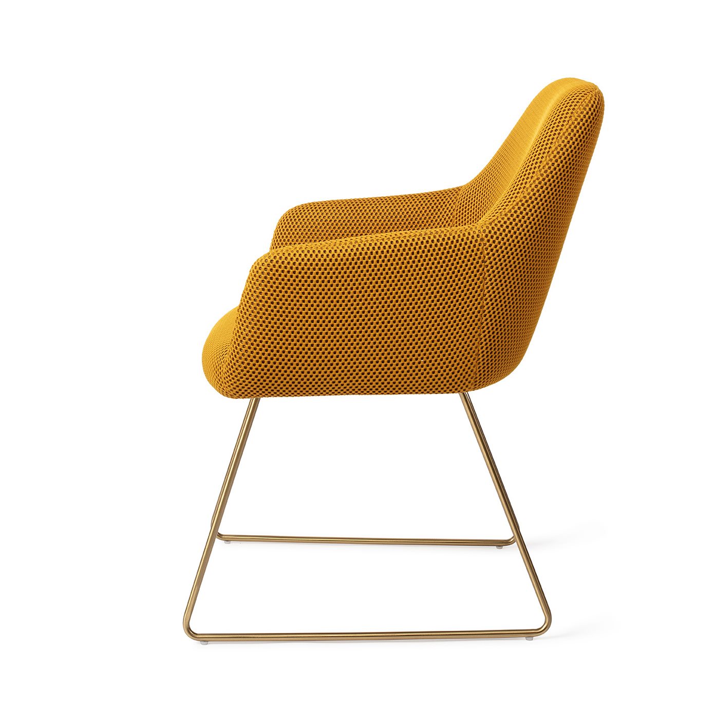 Hiroo Dining Chair Groovy Garam Slide Gold