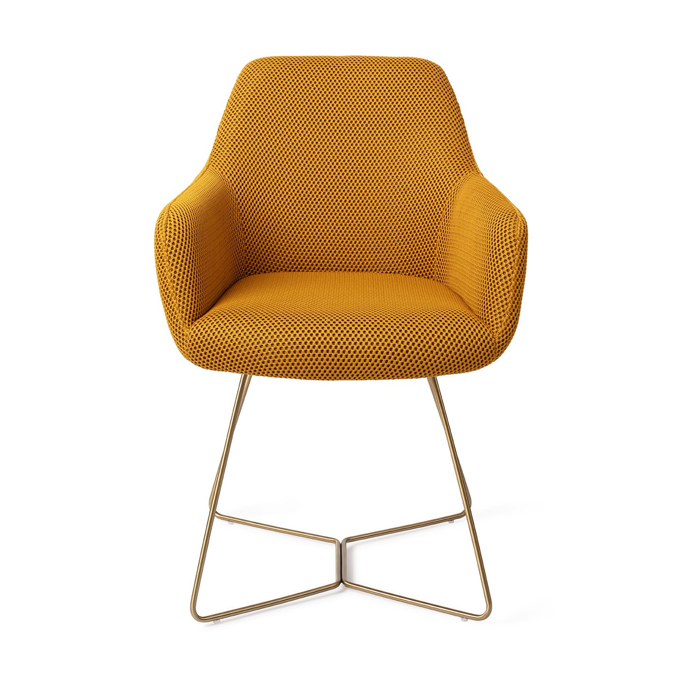 Hiroo Dining Chair Groovy Garam Beehive Gold