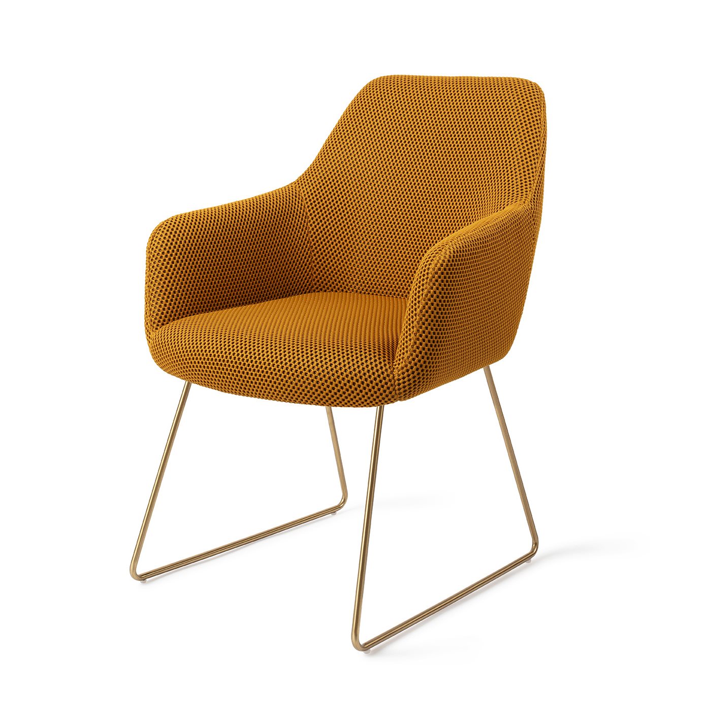 Hiroo Dining Chair Groovy Garam Slide Gold