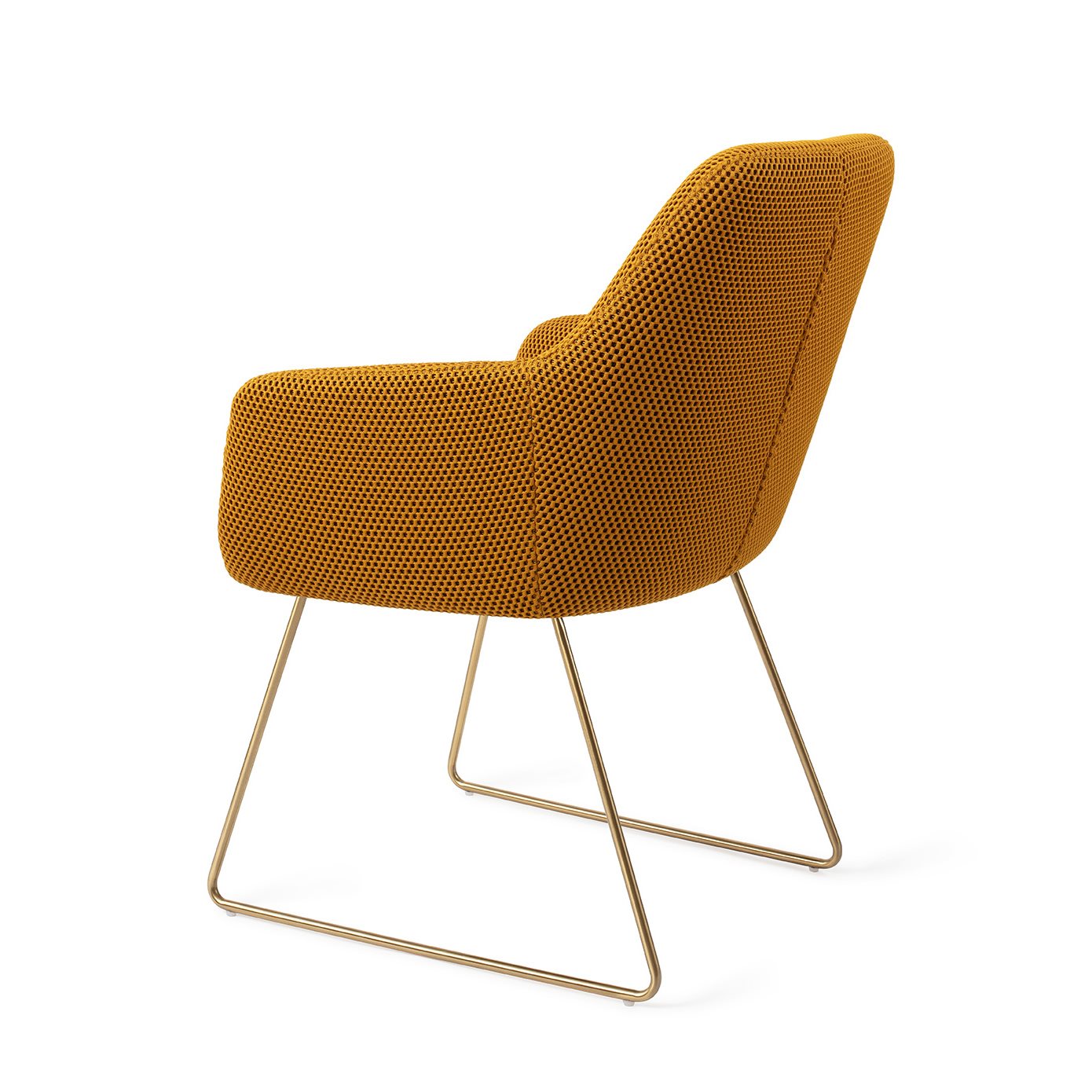 Hiroo Dining Chair Groovy Garam Slide Gold