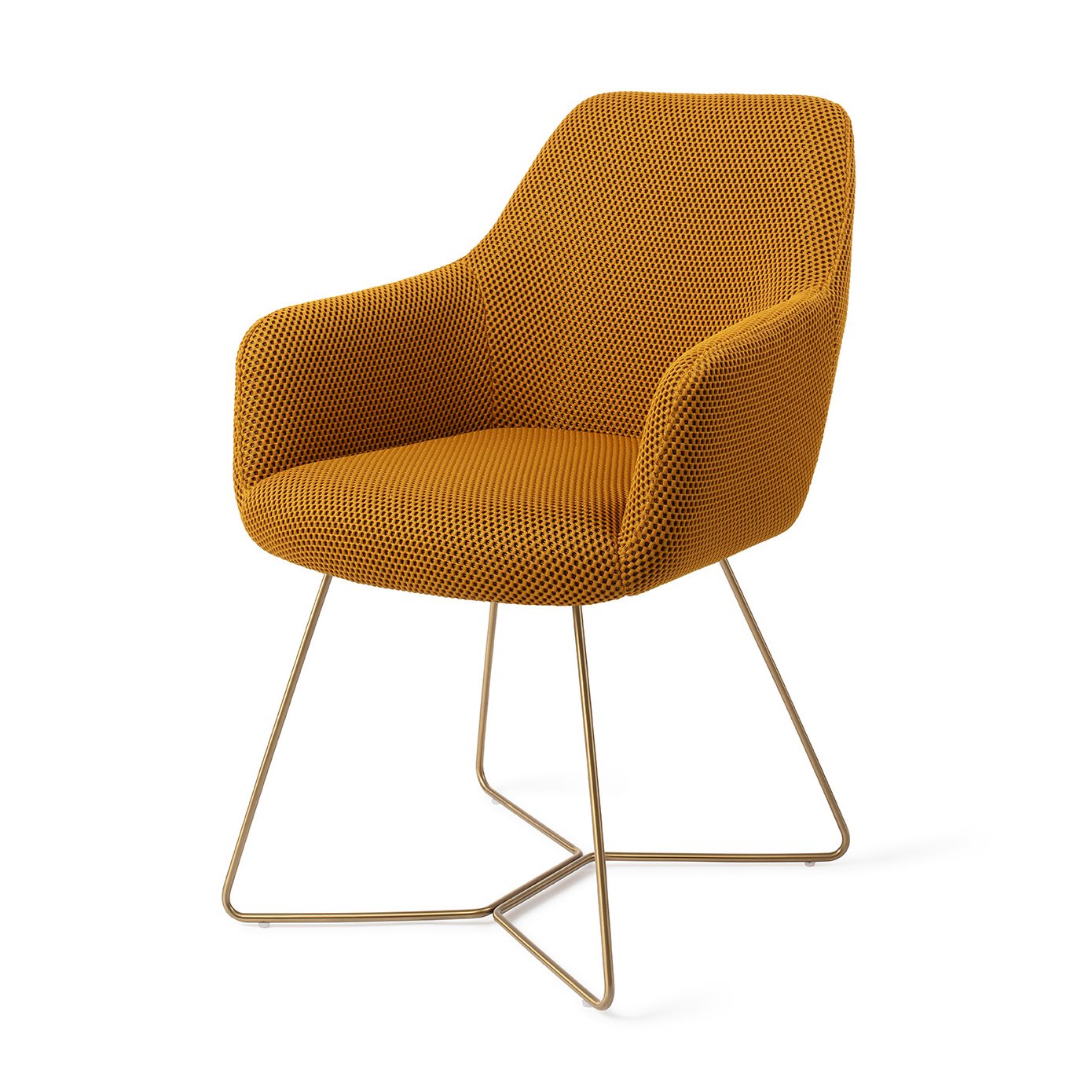 Hiroo Dining Chair Groovy Garam Beehive Gold