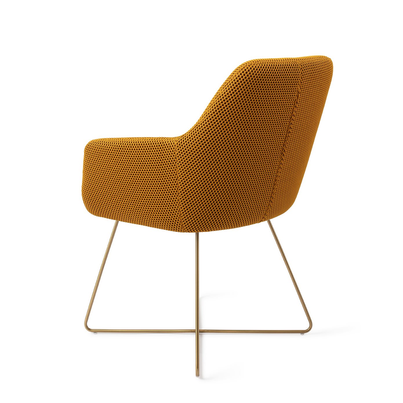 Hiroo Dining Chair Groovy Garam Cross Gold