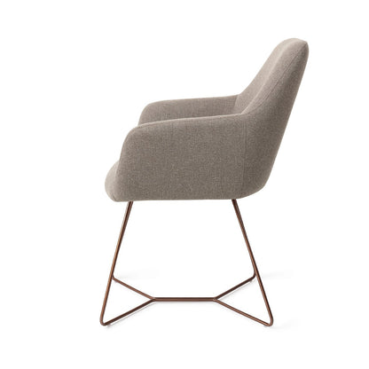 Hiroo Dining Chair Foggy Fusion Beehive Rose