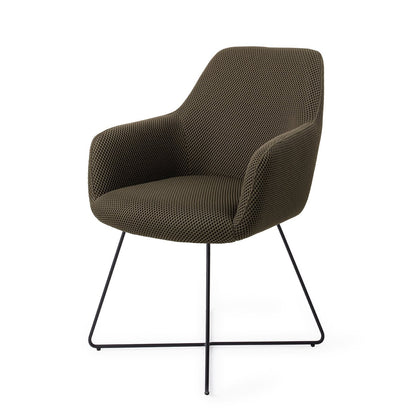 Hiroo Dining Chair Jungle Jewel Cross Black