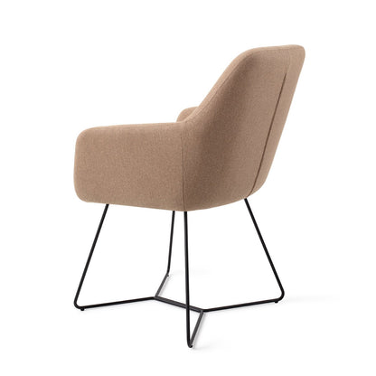 Hiroo Dining Chair Whisper Wheat Beehive Black