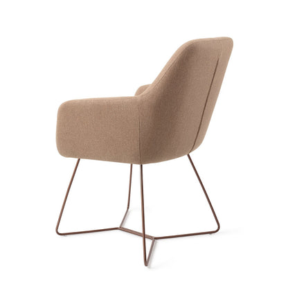 Hiroo Dining Chair Whisper Wheat Beehive Rose