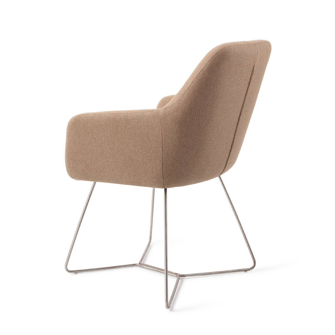 Hiroo Dining Chair Whisper Wheat Beehive Steel