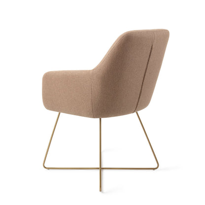 Hiroo Dining Chair Whisper Wheat Cross Gold