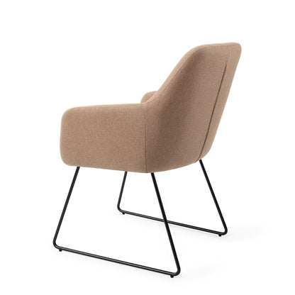 Hiroo Dining Chair Whisper Wheat Slide Black