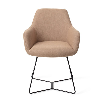 Hiroo Dining Chair Whisper Wheat Beehive Black