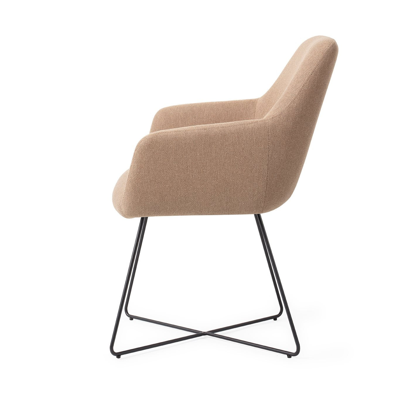 Hiroo Dining Chair Whisper Wheat Cross Black