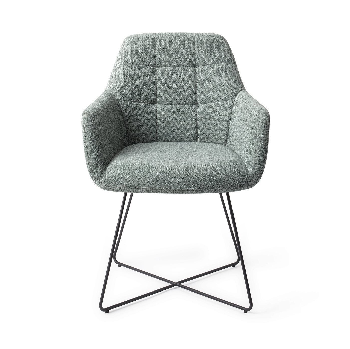 Noto Dining Chair Real Teal Cross Black