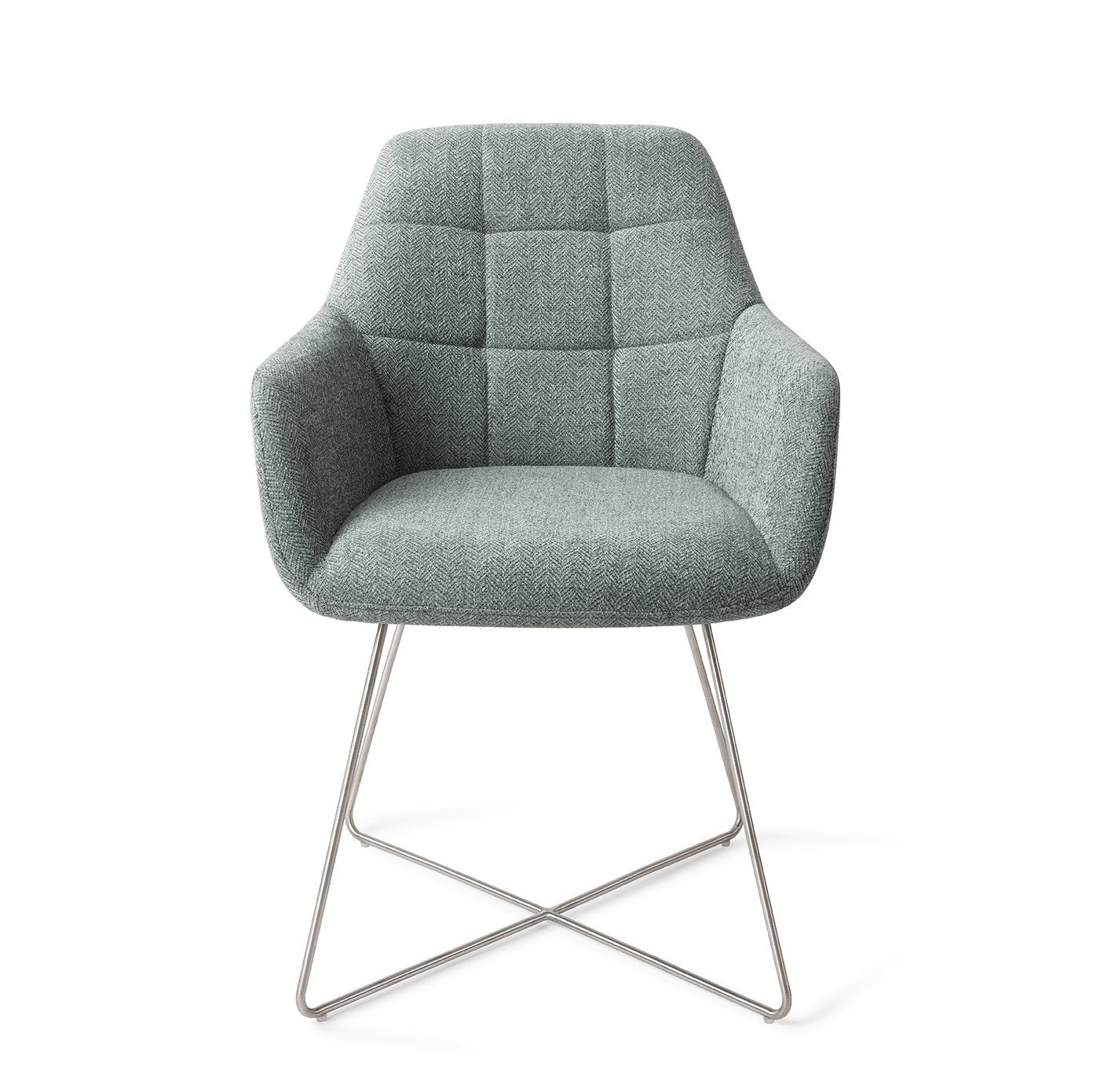 Noto Dining Chair Real Teal Cross Steel