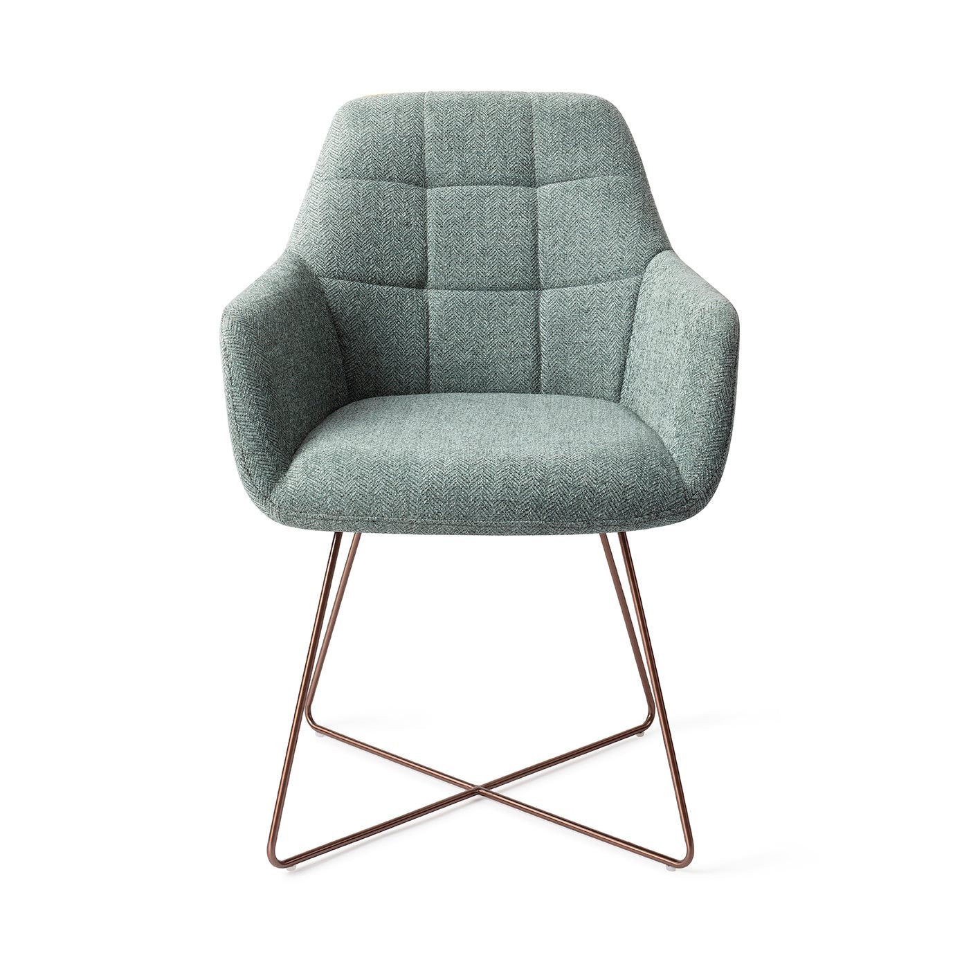 Noto Dining Chair Real Teal Cross Rose