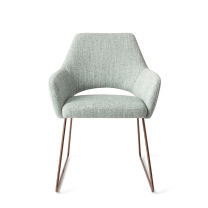 Yanai Dining Chair Soft Sage Slide Rose