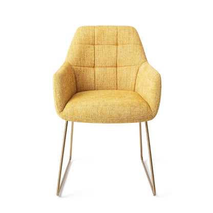 Noto Dining Chair Bumble Bee Slide Gold