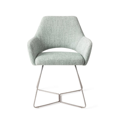 Yanai Dining Chair Soft Sage Beehive Steel