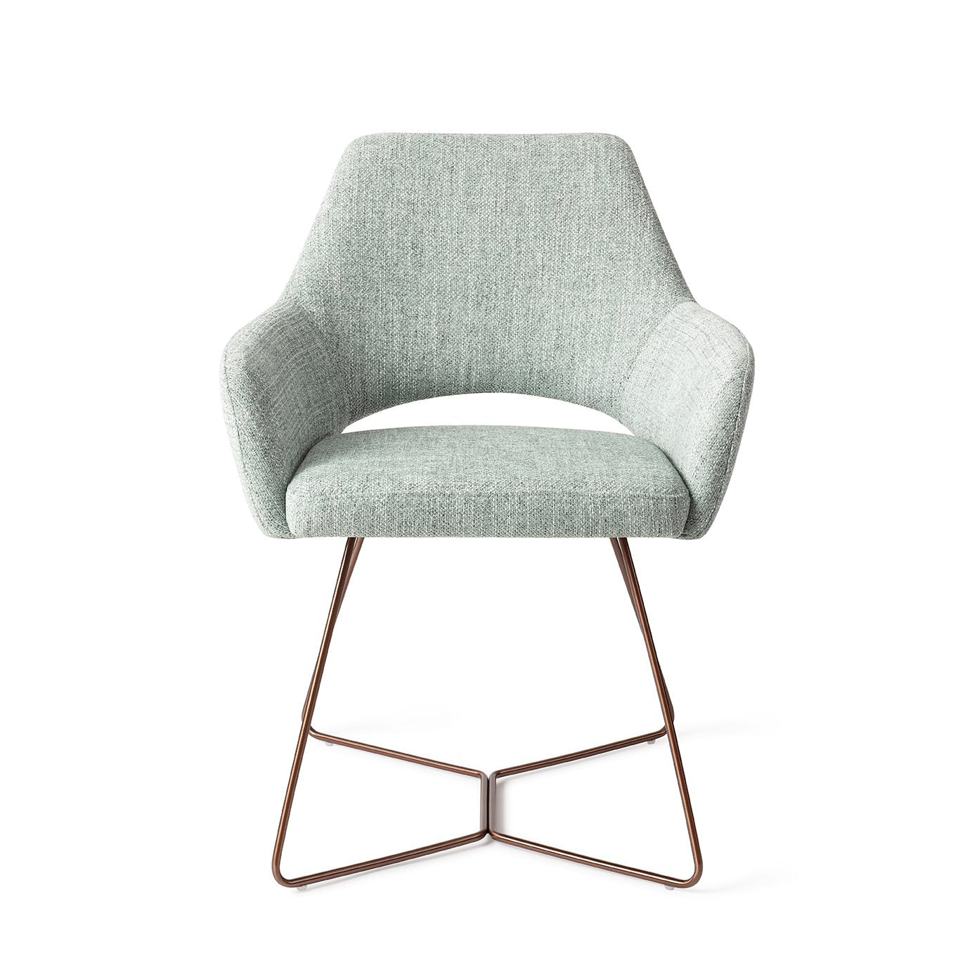 Yanai Dining Chair Soft Sage Beehive Rose