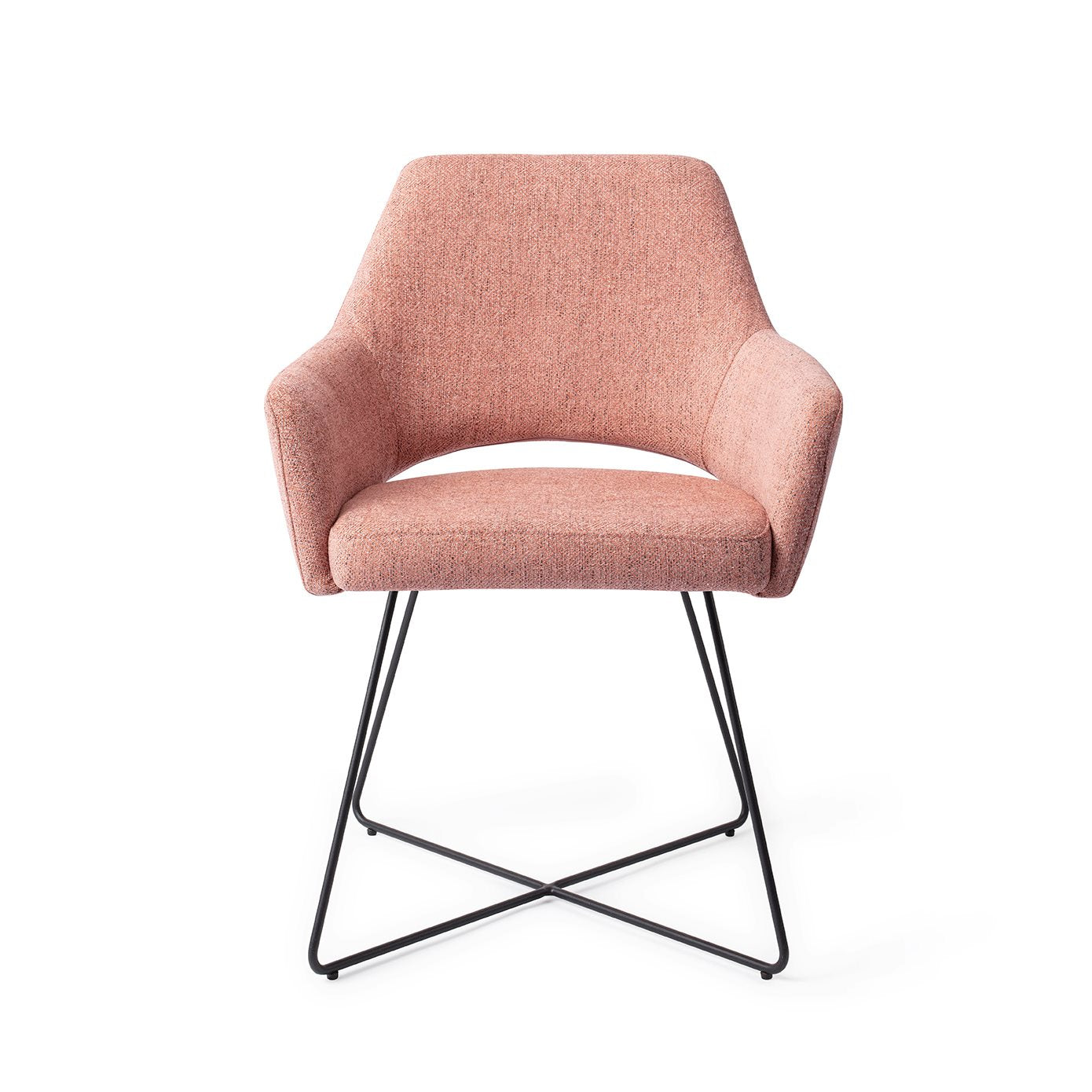 Yanai Dining Chair Pink Punch Cross Black