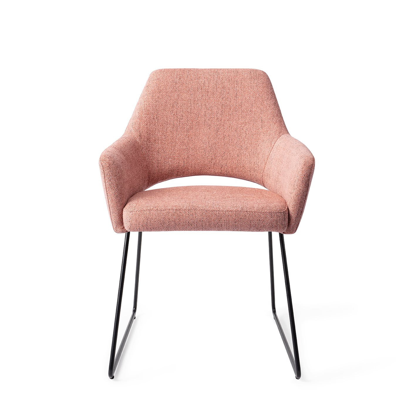 Yanai Dining Chair Pink Punch Slide Black