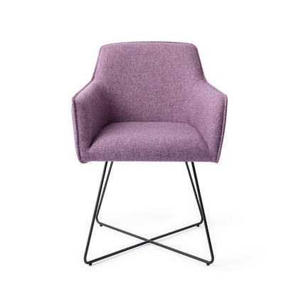 Hofu Dining Chair Violet Daisy Cross Black