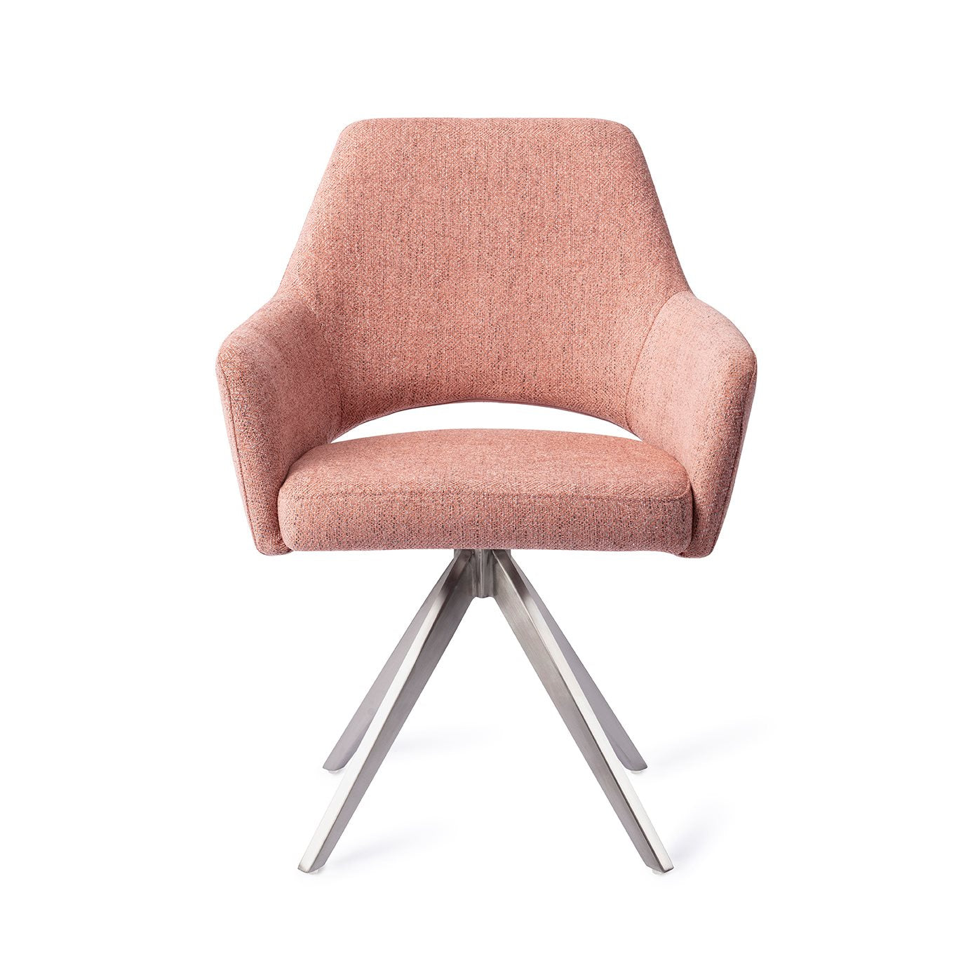 Yanai Dining Chair Pink Punch Turn Steel