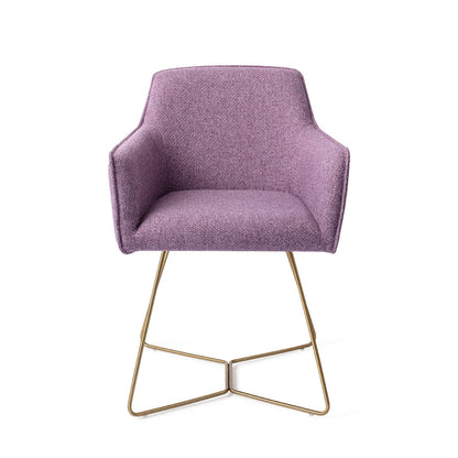 Hofu Dining Chair Violet Daisy Beehive Gold