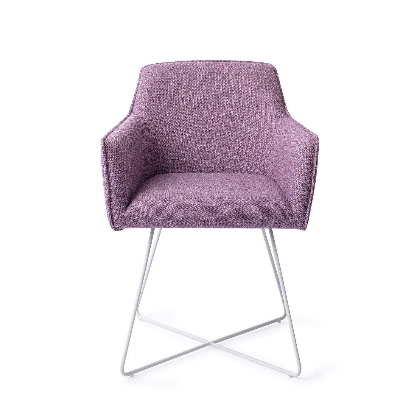 Hofu Dining Chair Violet Daisy Cross White