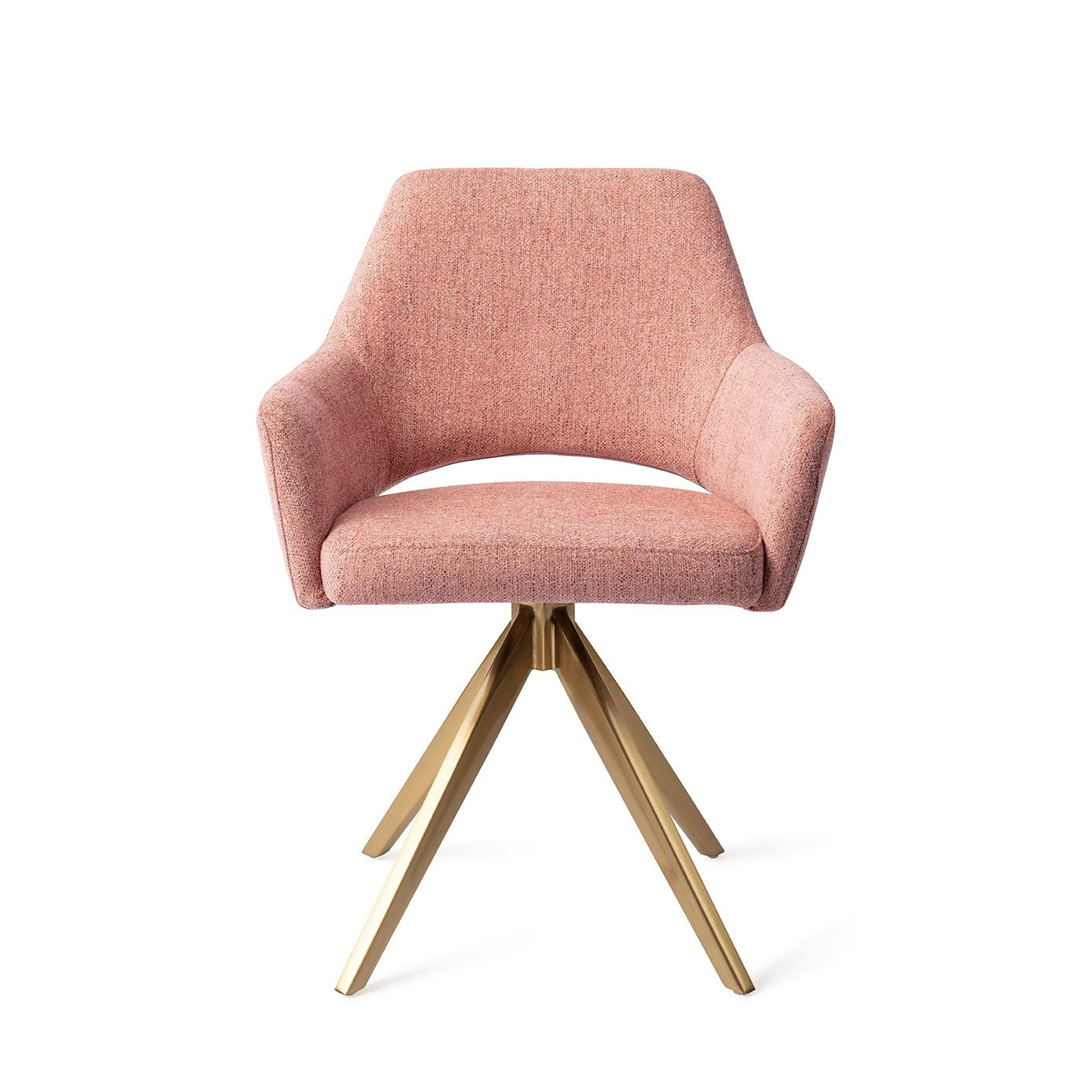 Yanai Dining Chair Pink Punch Turn Gold