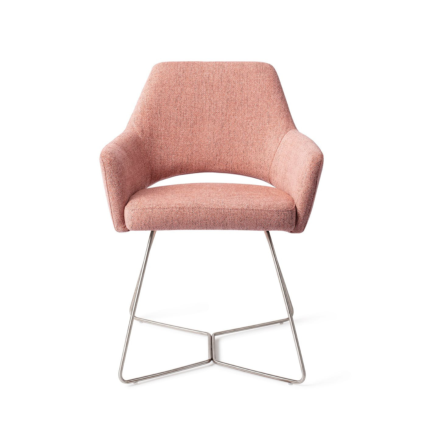 Yanai Dining Chair Pink Punch Beehive Steel