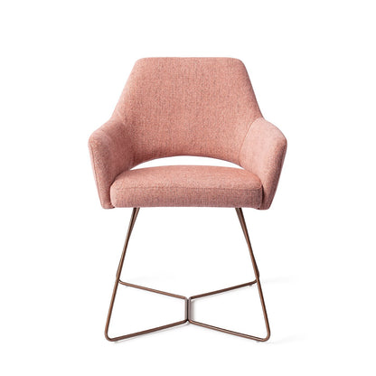 Yanai Dining Chair Pink Punch Beehive Rose