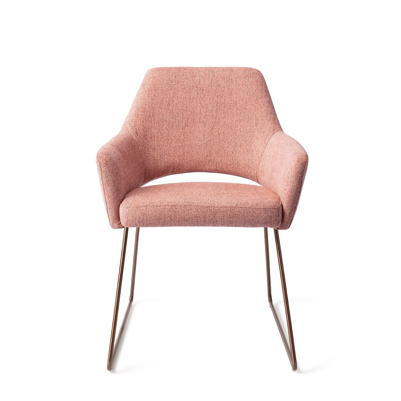 Yanai Dining Chair Pink Punch Slide Rose