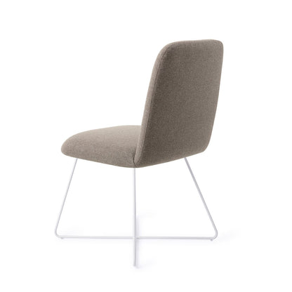 Taiwa Dining Chair Foggy Fusion Cross White