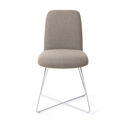 Taiwa Dining Chair Foggy Fusion Cross White