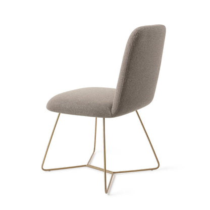 Taiwa Dining Chair Foggy Fusion Beehive Gold