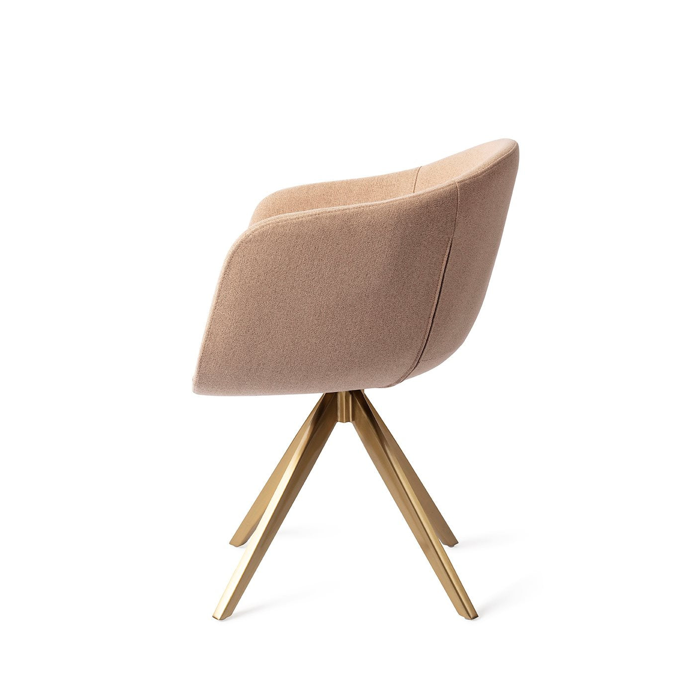 Yuni Dining Chair Barely Blush Turn Gold