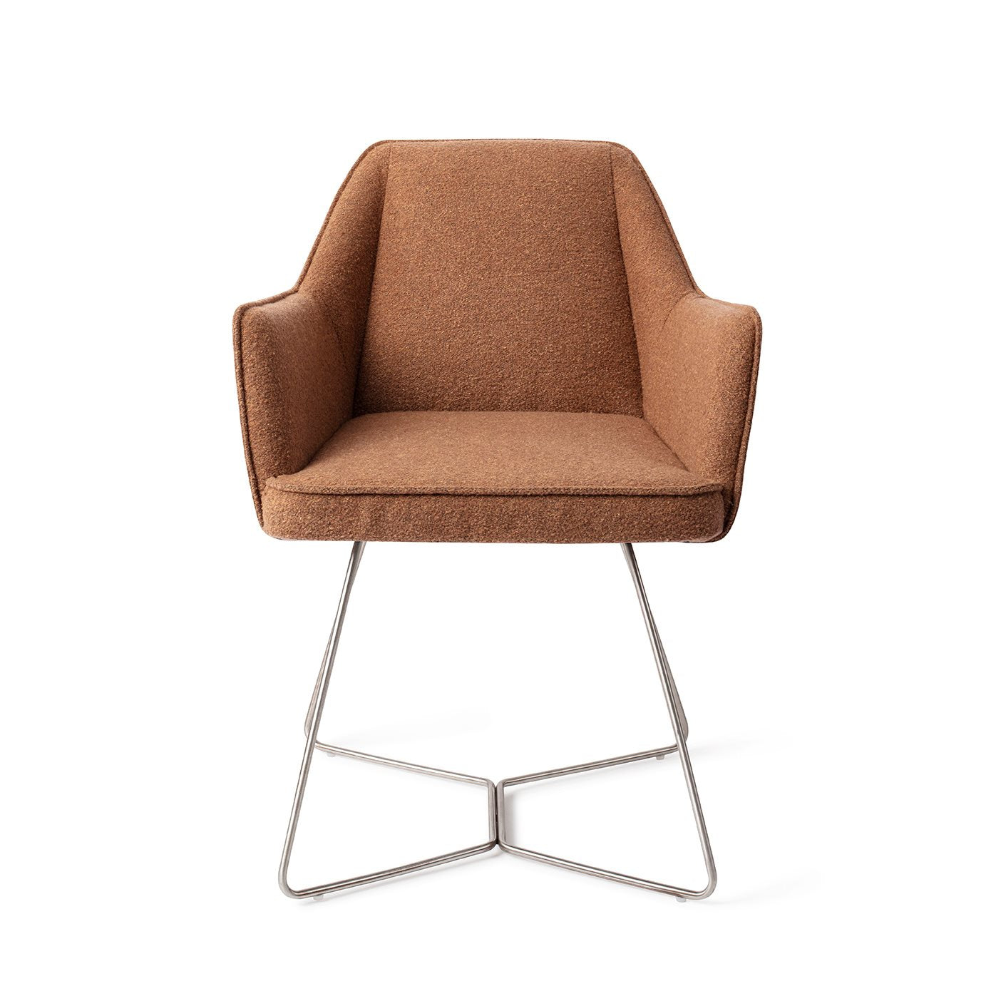 Tome Dining Chair Cinnamon Bun Beehive Steel