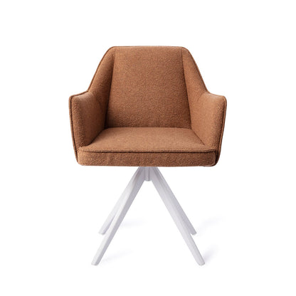 Tome Dining Chair Cinnamon Bun Turn White