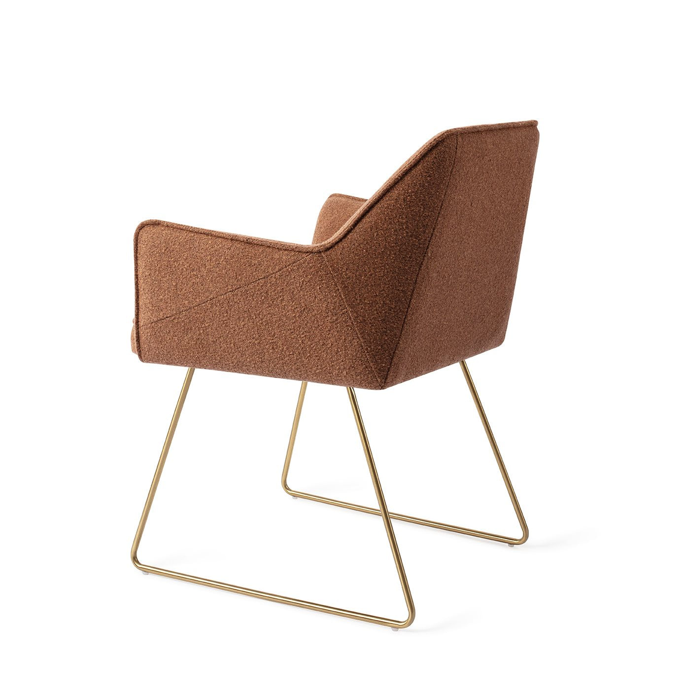 Tome Dining Chair Cinnamon Bun Slide Gold