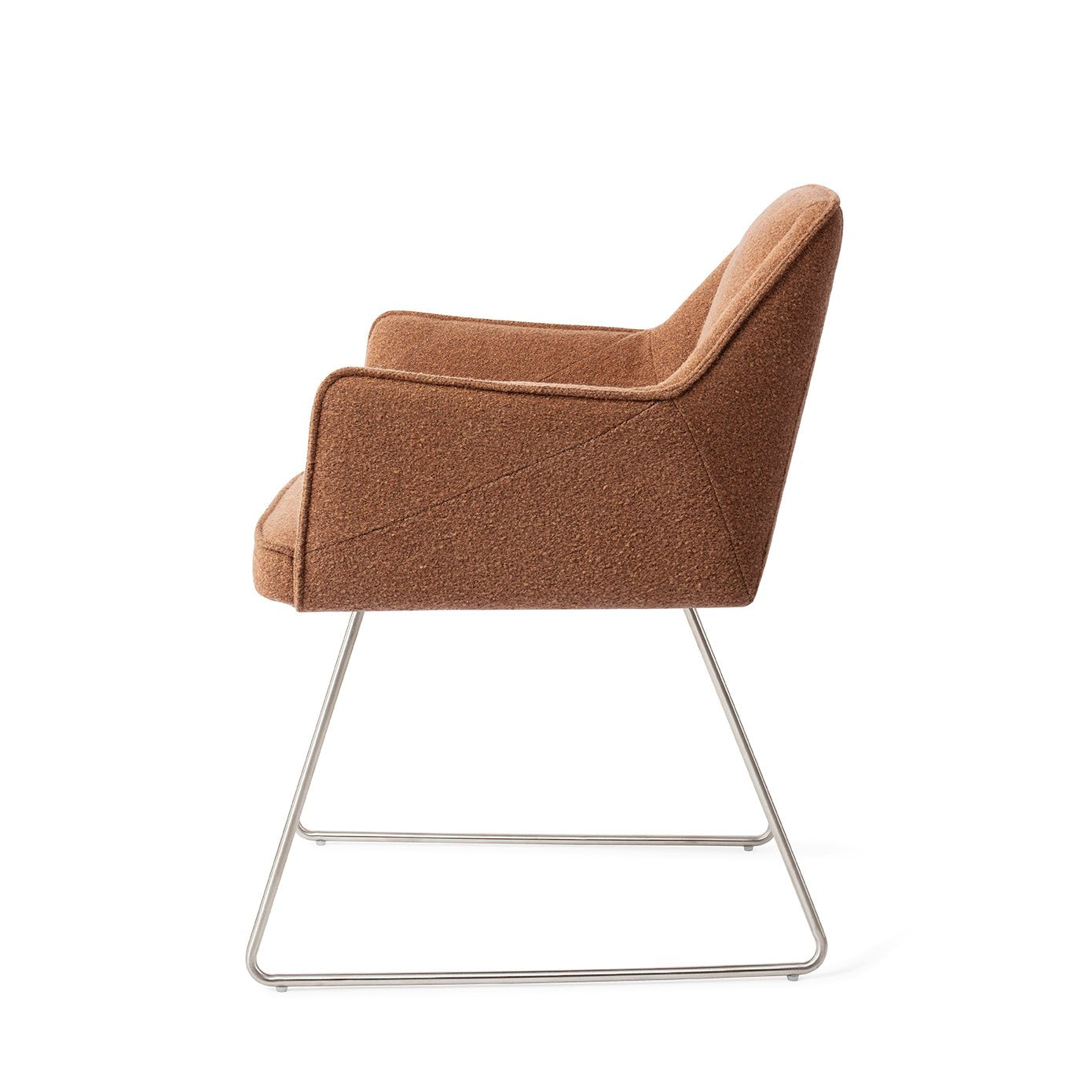 Tome Dining Chair Cinnamon Bun Slide Steel