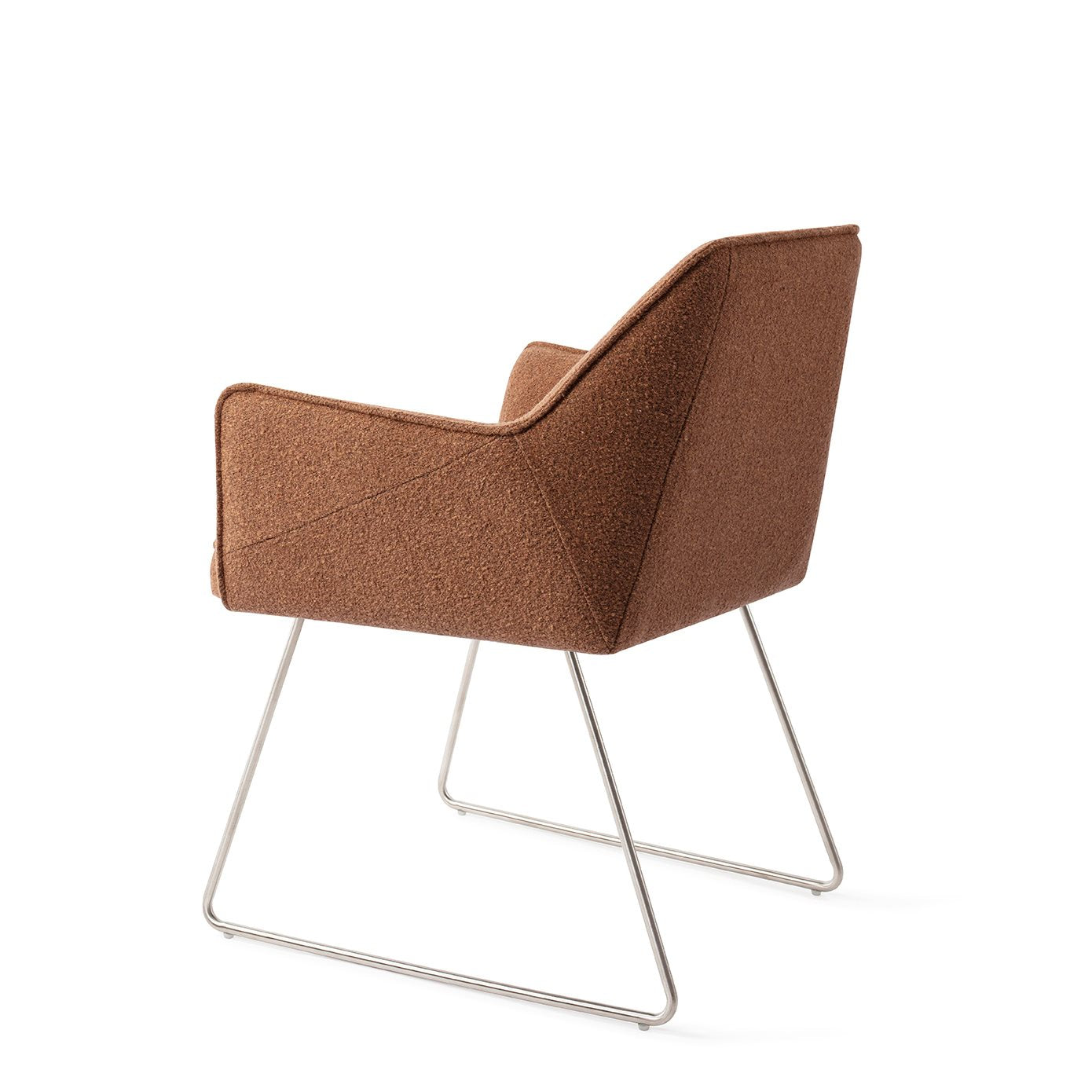 Tome Dining Chair Cinnamon Bun Slide Steel