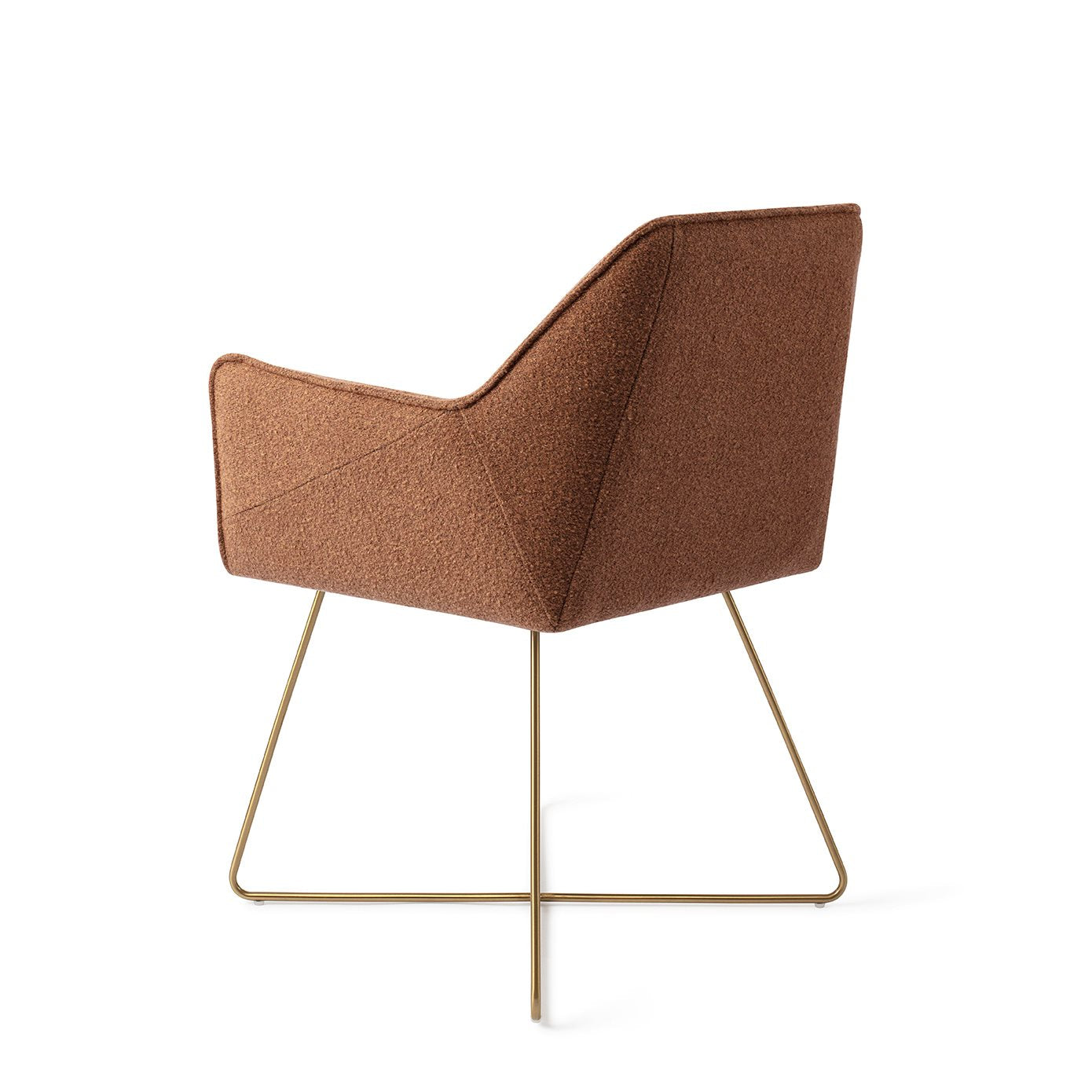 Tome Dining Chair Cinnamon Bun Cross Gold